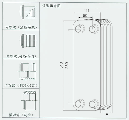 AL26钎焊板式换热器图纸